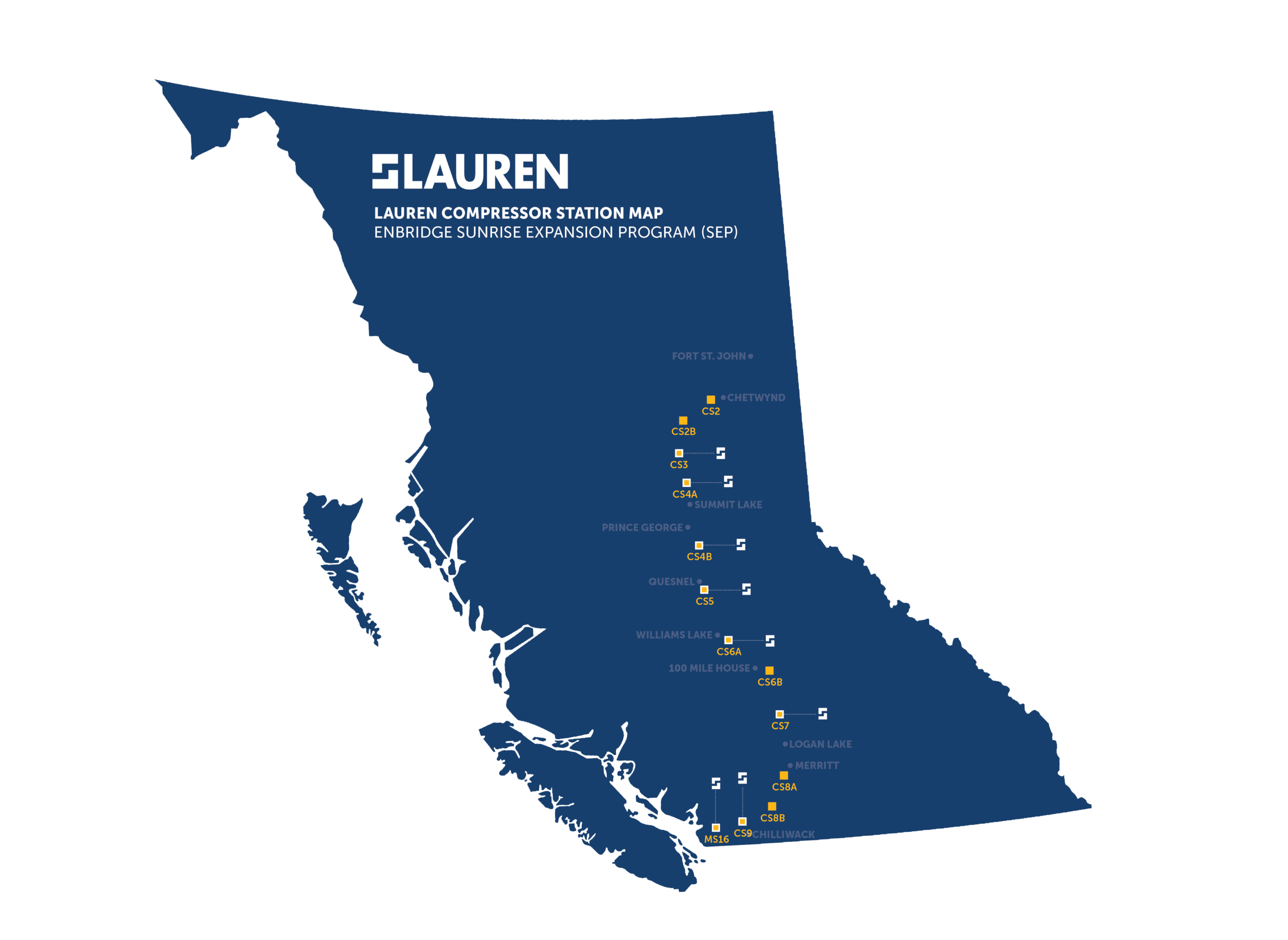 Lauren Compressor Station Map SEP